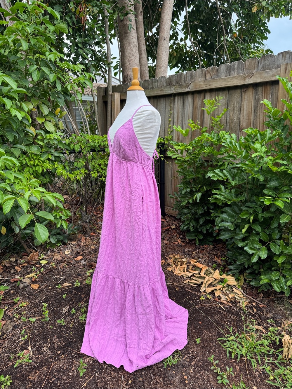 Marine Layer Kaia Maxi Dress, lavender, size XL - Picture 4 of 9